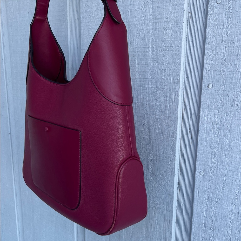 Kate Spade Aster Shoulder Bag Cranberry Cocktail Pebbled Leather EUC WKR00567 - Picture 9 of 12